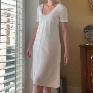 Staud white linen dress
